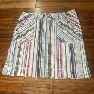 Eddie Bauer Striped Skirt Womens Size 4 A-Line Casual Colorful‎